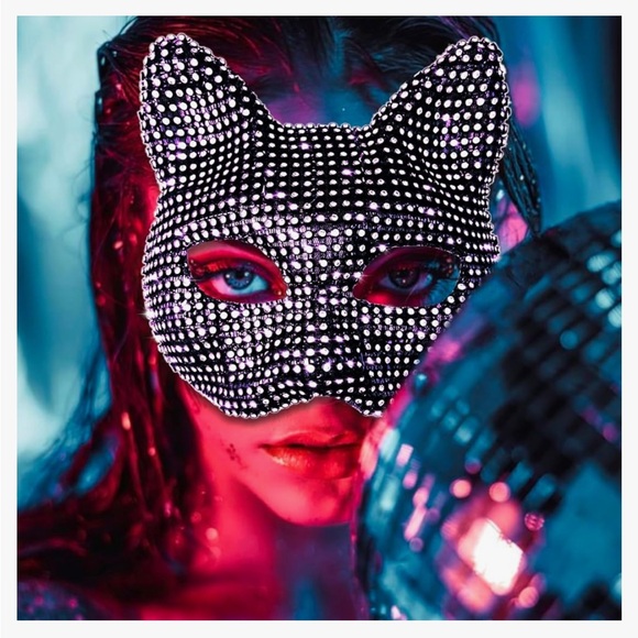 New! sparkling cat mask - Picture 2 of 9
